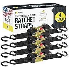 DC Cargo Mall Retractable Ratchet Straps 4 Pack