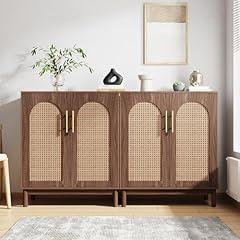 Tribesigns Rattan Sideboard Buffet Cabinet Set
