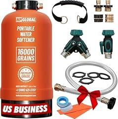 NPGLOBAL Portable RV Water Softener - 16,000 Grain