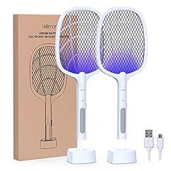 iMirror Bug Zapper Racket, 2 in 1 Rechargeable Electric Fly Swatter