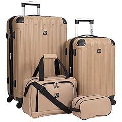 Travelers Club Midtown Luggage Set, Tan