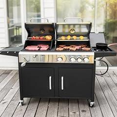 MFSTUDIO 3-in-1 Gas and Charcoal Grill Combo