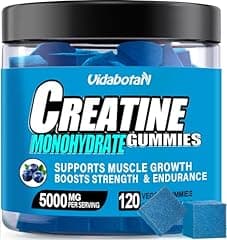 Vidabotan Creatine Monohydrate Gummies, Blueberry, 120 Count