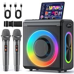 VERKB Karaoke Machine with Wireless Microphones