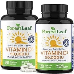 ForestLeaf Vitamin D3 50,000 IU Weekly Supplement