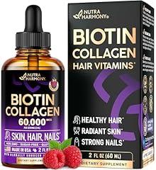 NUTRAHARMONY Liquid Biotin & Collagen Drops 60000 mcg