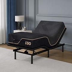 EGOHOME Twin XL Adjustable Bed Frame with Cooling Memory Foam Mattress