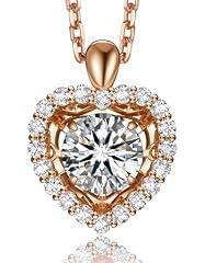 MomentWish Moissanite Heart Necklace for Women