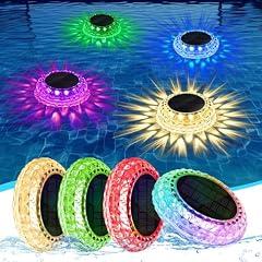 LIBOZMKO Solar Pool Lights, 4 Pack
