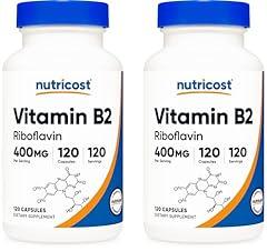 Nutricost Vitamin B2 Riboflavin 400mg 120 Capsules