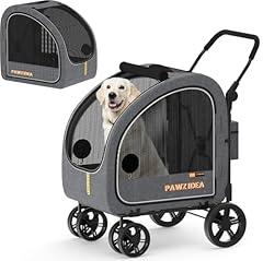 PAWZIDEA Large Dog Stroller with Carrier
