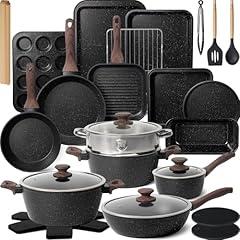 Kikcoin 31-Piece Kitchen Cookware Set