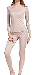 Grenasasilk Women's Silk Thermal Underwear Set