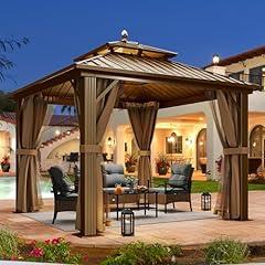 YITAHOME 10x10ft Bronze Hardtop Gazebo