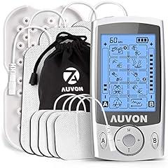 AUVON Dual Channel TENS Muscle Stimulator with Electrode Pads