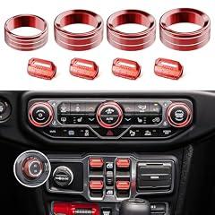 Metal Button Knob Covers for Jeep Wrangler and Gladiator