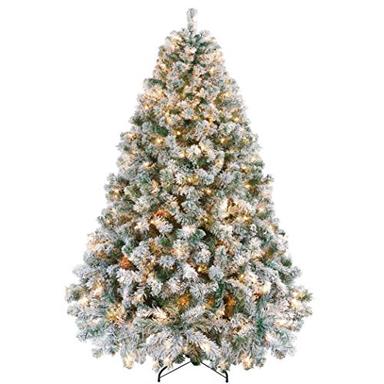 flocked Christmas tree