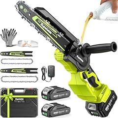 Supstable Mini Cordless Chainsaw, 8" & 6" Electric