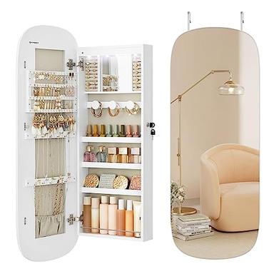 mirror with jewelry storage