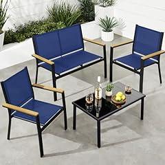 Outdoor Patio Conversation Set - Navy