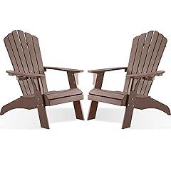 Psilvam Adirondack Chair with Cup Holder