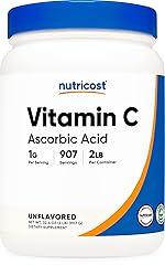 Nutricost Vitamin C Ascorbic Acid Powder 2 LBS