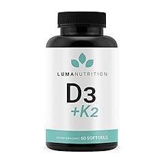 Luma Nutrition Vitamin D3 and K2 Supplement