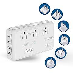 Ceptics 2000W Travel Voltage Converter with USB Charging