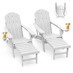 GreenVines Adirondack Chair Set with Ottoman