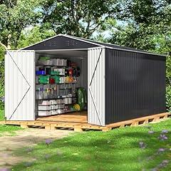 Polar Aurora 8x12 FT Outdoor Metal Garden Shed