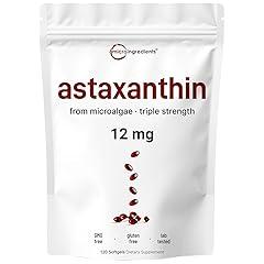 Astaxanthin 12mg Softgels - 4 Month Supply