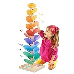 Wooden Marble Run Music Tree Toy