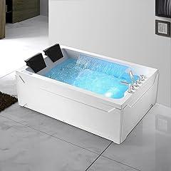 Weibath 73" Two Person Whirlpool Bathtub