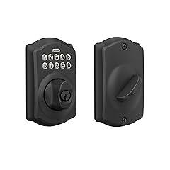 Schlage BE365 CAM 622 Keypad Deadbolt, Matte Black