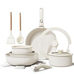 Bazova Ceramic Nonstick Cookware Set, 17-Piece