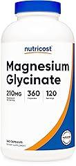 Nutricost Magnesium Glycinate Supplement, 210 mg, 360 Count