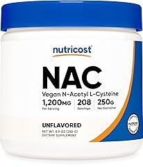 Nutricost NAC Powder 250g - Vegan, Non-GMO, Gluten Free