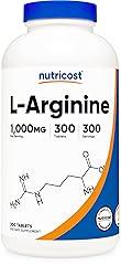 Nutricost L-Arginine 1000mg, 300 Tablets
