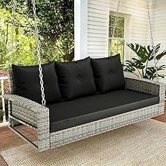YITAHOME 3-Seats Wicker Porch Swing Chair