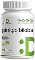 Deal Supplement Ginkgo Biloba 500mg 4-Month Supply