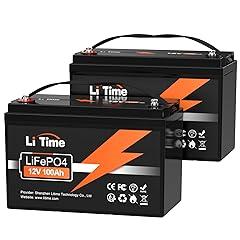 Litime 12V 100Ah LiFePO4 Battery (2-Pack)