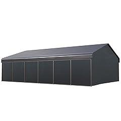 PHI VILLA 20x30 ft Metal Carport with Sidewalls