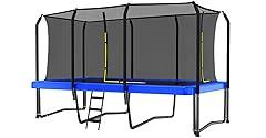 Zupapa Rectangle Trampoline with Basketball Hoops