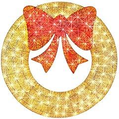 Pre-Lit Outdoor Christmas Wreath, 100 LED Lights