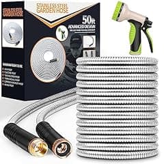 Unywarse 50 ft Stainless Steel Garden Hose