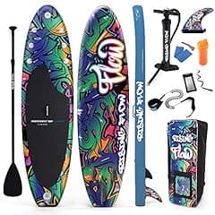 SereneLife Inflatable Stand-Up Paddle Board Set