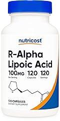 Nutricost R-Alpha Lipoic Acid 100mg, 120 Veggie Capsules