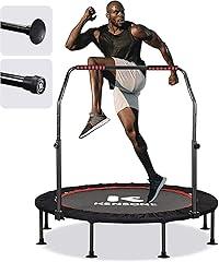 Kensone Foldable Mini Trampoline with Adjustable Handle