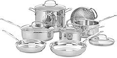 Cuisinart Chef's Classic Stainless Steel 11-Piece Cookware Set 77-11G