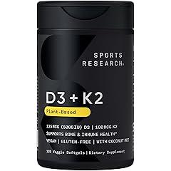 Sports Research Vitamin D3 and K2 with MCT Oil